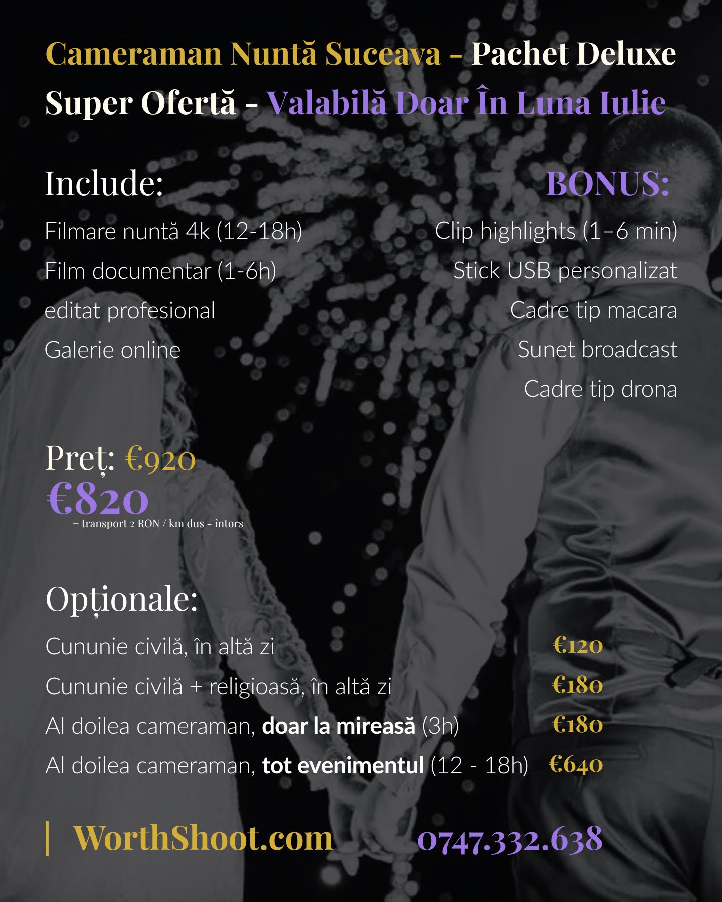 Fotograf Nunta Suceava · Pachet Cameraman Nunta